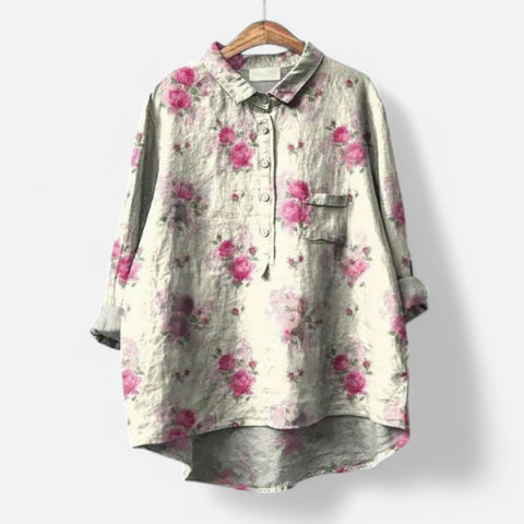 Kiara™ | Chic Floral Loose Fit Blouse
