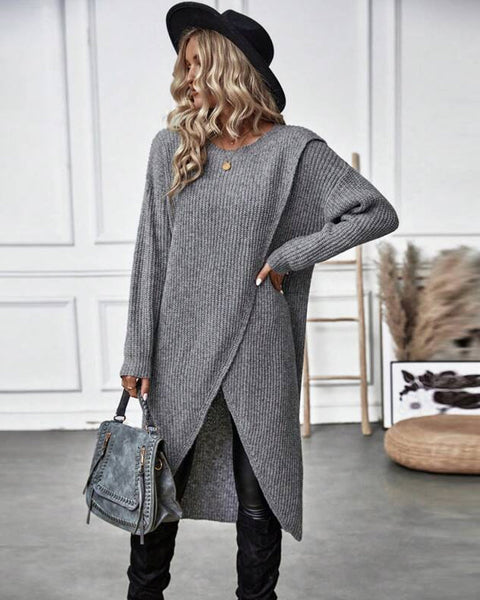 Addison™ - Cozy Asymmetrical Sweater Dress