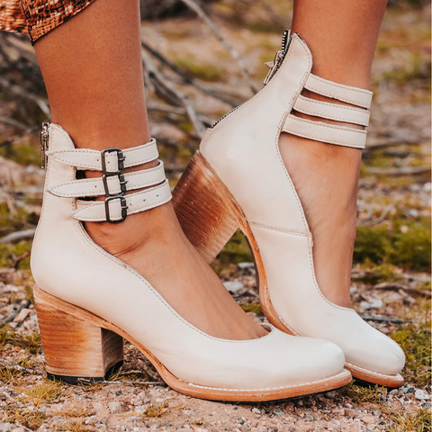 Ginevra™ | Multiple Strap Heels with Thick Heel