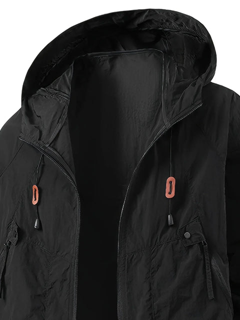 Carter™ - Waterproof Windbreaker Jacket with Adjustable Hood for Outdoor Adventures