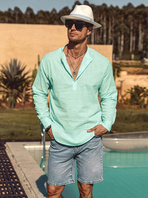 Marco - Cotton Style Henley Shirt