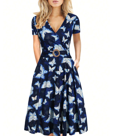 Emma™ - Chic Tropical Dress