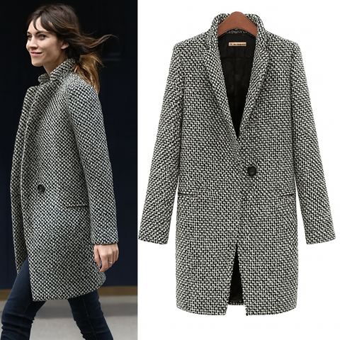 Colette™ | Patterned Mid-Length Coat