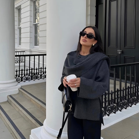 Avery™ - Elegant Luxe Cape Coat