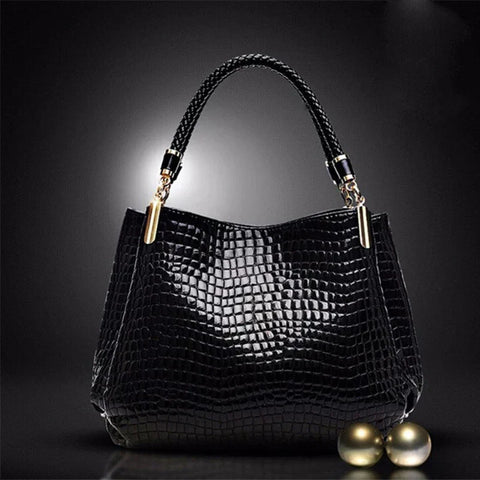 Isabella™ Timeless Chic | Sleek Croc-Pattern Handbag
