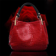 Isabella™ Timeless Chic | Sleek Croc-Pattern Handbag