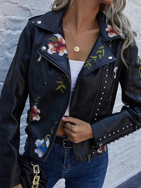 Sophia™ - Chic Floral Jacket with Artisan Touches