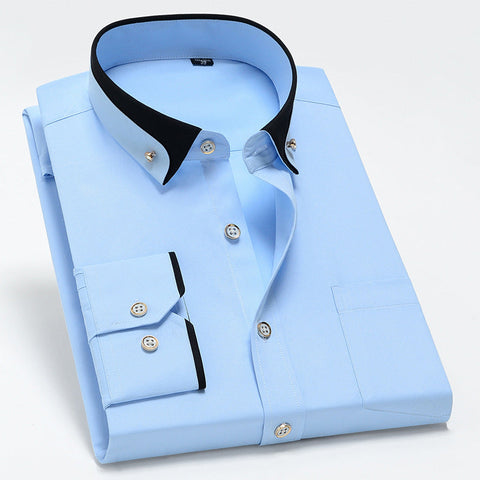 Callum – Modern Contrast-Collar Shirt