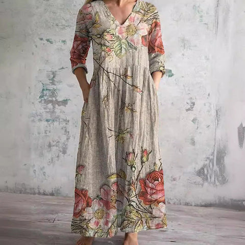 Sophie™ – Flowy Floral Dress with Tummy-Friendly Fit