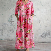 Sophie™ – Flowy Floral Dress with Tummy-Friendly Fit