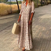 Mia™ – Bohemian V-Neck Maxi Dress