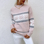 Sienna - Cozy Women's Snowflake Knitted Pullover