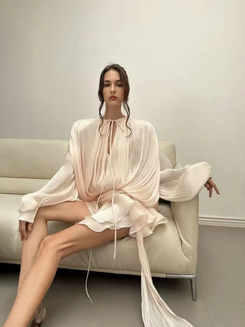 Esther | Stylish Mini Dress with Sleeves