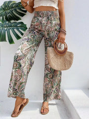 Olivia™ - Retro Floral Wide-Leg Trousers