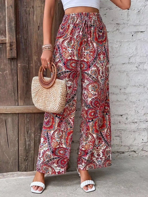 Olivia™ - Retro Floral Wide-Leg Trousers