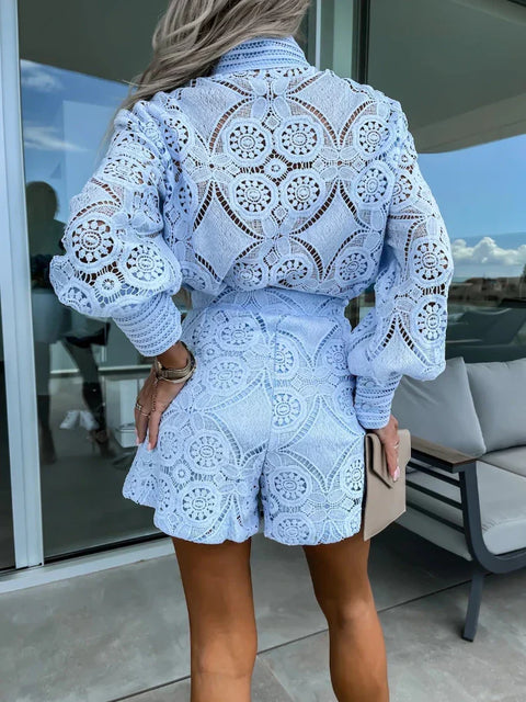 Ella™ - Chic Lace Two-Piece Ensemble