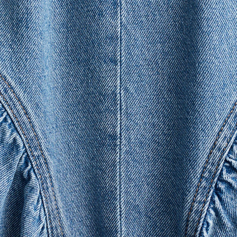 Petra | Open-Back Denim Dress