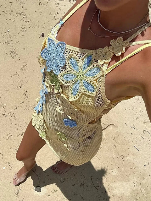 Lerrie | Bloom Crocheted Mini Dress