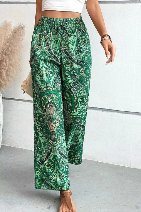 Olivia™ - Retro Floral Wide-Leg Trousers