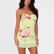 Kim | Yellow Floral Dress