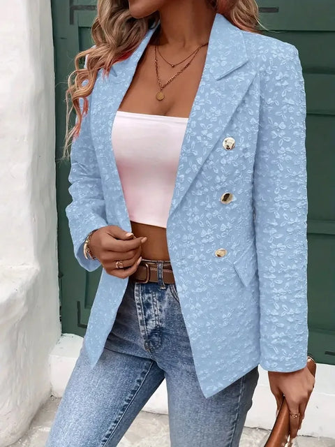 Savannah™ - Chic Vintage Double Breasted Blazer with Pockets