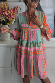 Ava - Chic V-Neck Cotton Hemp Summer Dress