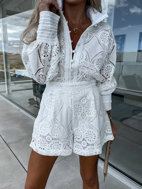 Ella™ - Chic Lace Two-Piece Ensemble