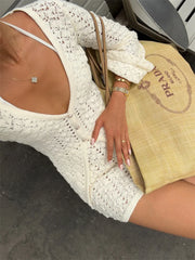 Aria™ - Chic Knit Hollow Out Two-Piece Set