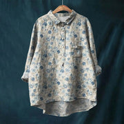 Liesa™ | Button-Up Vintage Floral Shirt