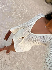 Aria™ - Chic Knit Hollow Out Two-Piece Set