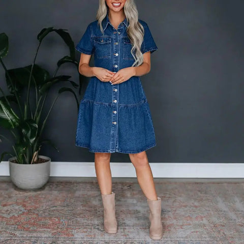 Lou | Denim Dress with Pockets