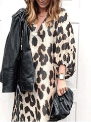 Emma™ - Chic Leopard Print Dress
