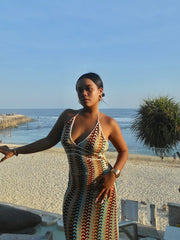 Monalissa | Colorful Spaghetti Strap Dress