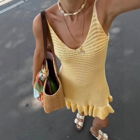 Queenie | Delicate Ruffle Mini Dress