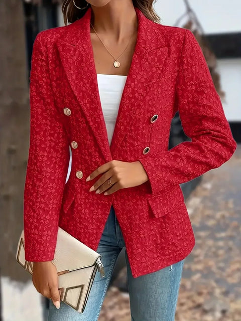 Savannah™ - Chic Vintage Double Breasted Blazer with Pockets