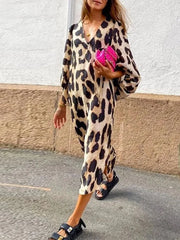 Emma™ - Chic Leopard Print Dress