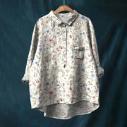 Liesa™ | Button-Up Vintage Floral Shirt