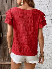 Charmaine™ | Breezy Blouse with Playful Ruffles