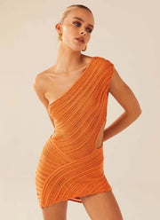 Nixie | One-Shoulder Crochet Mini