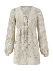 Ivonne | V-Neck Lace-Up Beach Dress