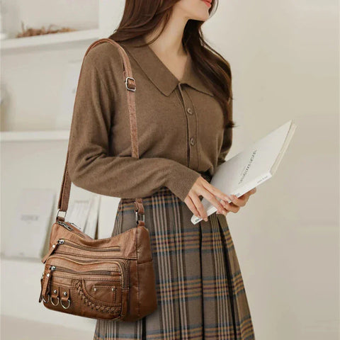 Sophia™ Retro Elegance | Cozy Zipper Pouch