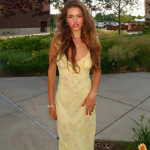 Kristine | Yellow Bloom Dress