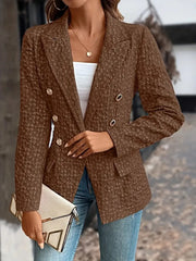 Savannah™ - Chic Vintage Double Breasted Blazer with Pockets