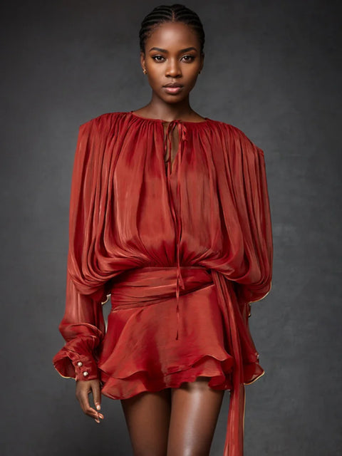 Esther | Stylish Mini Dress with Sleeves