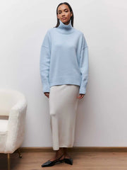 Eden - Elegant Oversized Turtleneck Knit Sweater