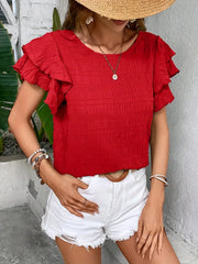 Charmaine™ | Breezy Blouse with Playful Ruffles