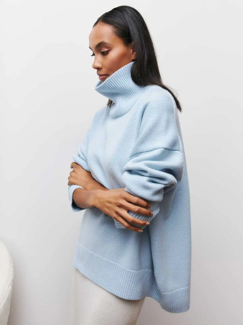 Eden - Elegant Oversized Turtleneck Knit Sweater