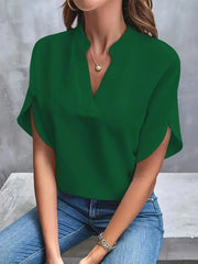 Thalia™ – Elegant Soft-Tailored Blouse