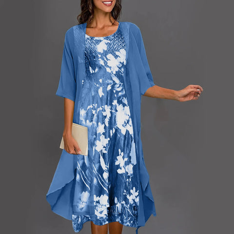 Aria™ - Chic Floral Print Dress Duo