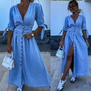 Ava | Radiant Denim Dress